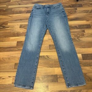 Madewell Women's Tall High Rise Slim Boy Jean Straight Leg Blue 29T